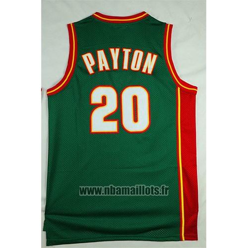 Maillot Seattle Supersonics Gary Payton No 20 Historic Retro Vert2